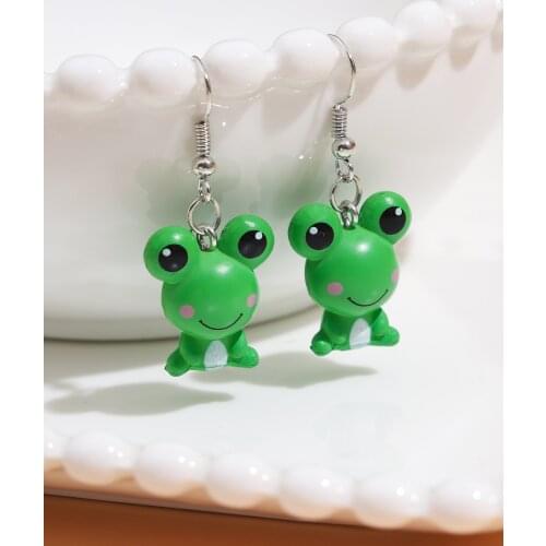 Stillgirl Cute Frog 3D Pendant Earrings for Women Kpop Animal Couple Fashion Ears Jewelry Gift Pendientes Boucle Oreille Femme