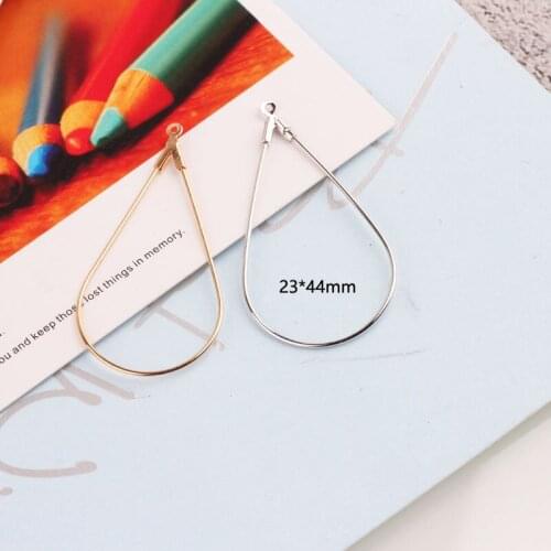 Copper plated 18k gold color color does not fade water drop earrings diy hand jewelry earrings material pendant pendant 10pieces