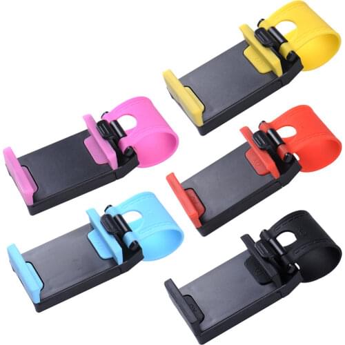 3pcs/lot Universal Car Steering Wheel Mobile Phone Holder, Bracket for iPhone 4S 5 6 plus se Samsung Galaxy Note Smartphone GPS