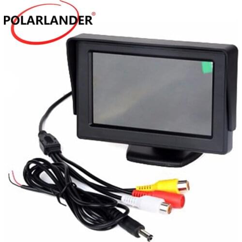 4.3 Inch TFT LCD Car Monitor for Rear view Camera reverse priority 2-channel video input car monitor dispaly