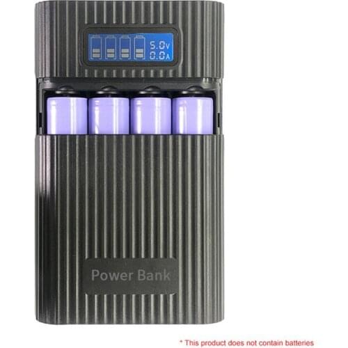 4-Slot 18650 Chargers LED Light LCD Display DIY Empty Power Bank Case Box 18650 Battery Charger
