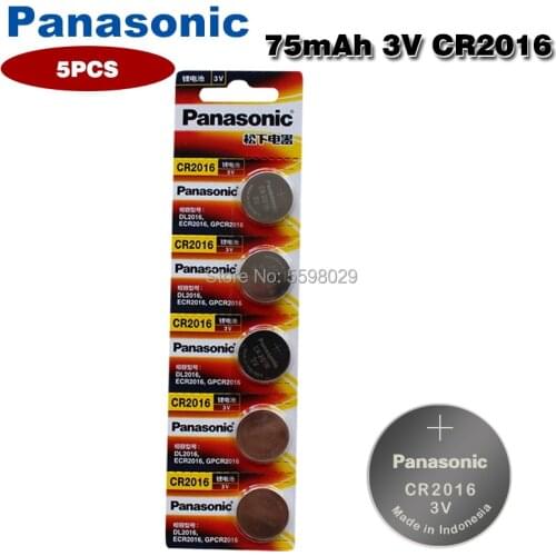 5pcs original brand new battery for PANASONIC cr2016 3v button cell coin batteries for watch computer cr 2016 For Control Toy