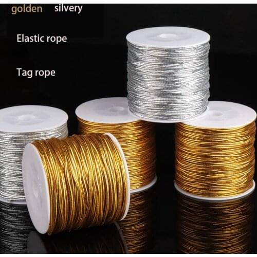 50M / bag high elastic quality 1 mm round elastic belt gift packaging tag elastic band DIY sewing accessories