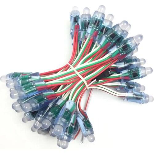 Optional Quantity WS2811 Led Pixel Module 12mm IP68 Waterproof DC 5V Full Color RGB String Christmas LED Light Fast Ship