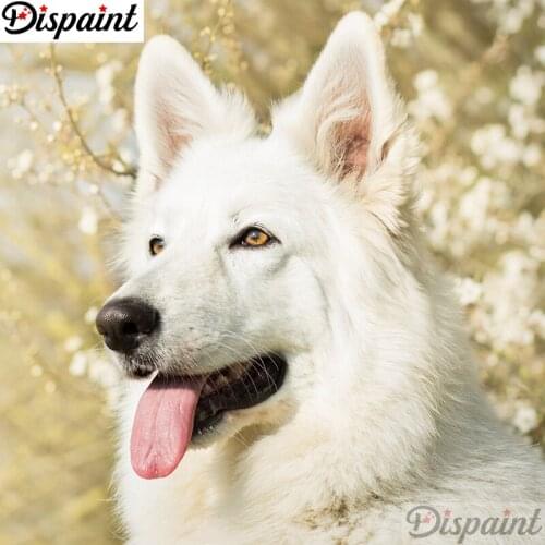 Dispaint Diamond painting "Animal wolf" Full Square/Round Drill Wall Decor Inlaid Resin Embroidery Craft Cross stitch A25962