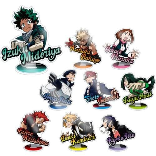 Anime My Hero Academia Midoriya Izuku Todoroki Shoto Acrylic Figure Stand Display Model Plate Desk Decor Cosplay Cartoon Gifts