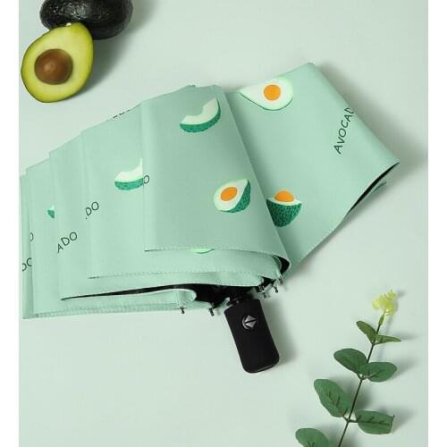 Automatic Umberlla Rain UV Parasol Women Large Size Waterproof Fruit Style Umberlla Folding UV Protection Umbrellas for Girls