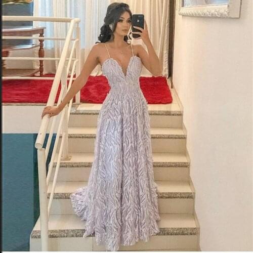 Ever Pretty Dress Elegant 2021 Evening Dress Bride Gown Lace&Sequins Robe de soir Suitable for Parties Plus Size Woman dresses