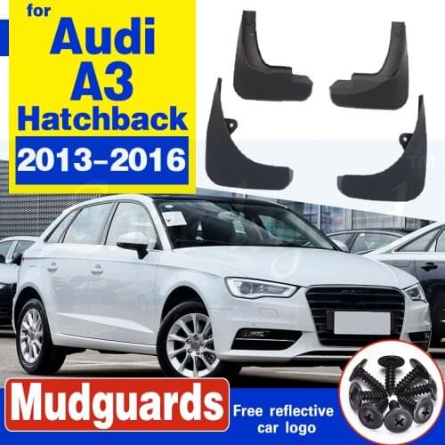 Car Mud Flaps For Audi A3 Sportback 2013-2016 Mudguards Splash Guards Fender Mudflaps Car Front Rear Soft plastic Accessories