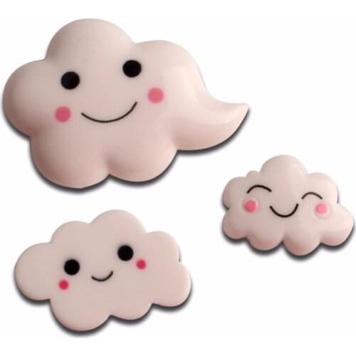 30/20Pcs Mixed Resin Cloud Decoration Crafts Kawaii Cute Flatback Cabochon Embellishments For Scrapbooking DIY Accessories