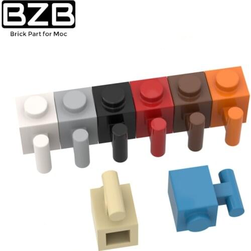 BZB MOC 2921 1x1 One Side Handle Brick High-tech Building Block Model Kids DIY Educational Toy Brick Parts Best Gifts