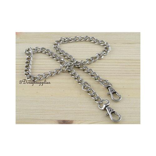Purse chain metal handle purse chain strap chain nickel 55 cm Z30