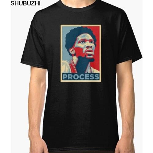 Trust The Process Embiid MenS Black Tees Clothing cotton Summer Fashion Male O-Neck Men Street Wear T Shirts