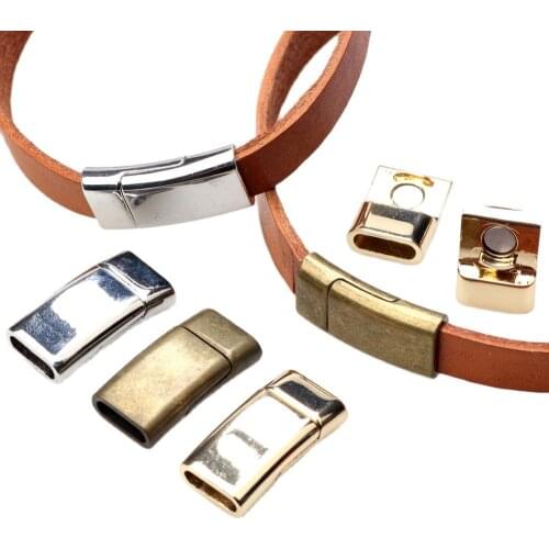 Ordinary Quality 25*12mm 2pcs/Lot Magnetic Clasp Plated Rhodium/Bronze DIY Jewelry Making Fit 10*3MM Leather Cord Bracelet