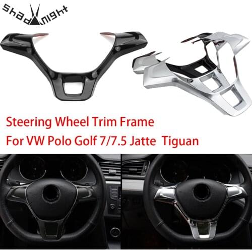 Car Steering Wheel Trim Cover Trim Decorate Frame For Volkswagen Golf 7/7.5 Jetta Santana POLO Tiguan Touran 2015-2020