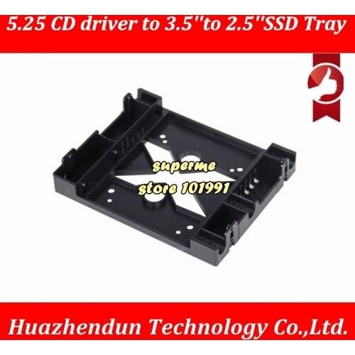 DEBROGLIE 5.25 inch CD driver to 3.5 inch to 2.5 inch SSD Hard disk Tray Conversion Frame can be installed 8CM Fan
