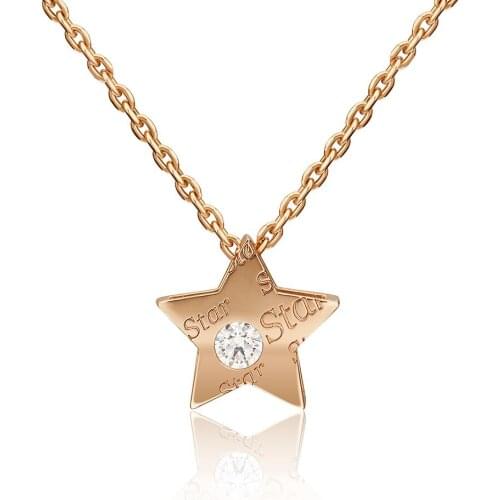Pendant Star Gold Silver 585, Platina