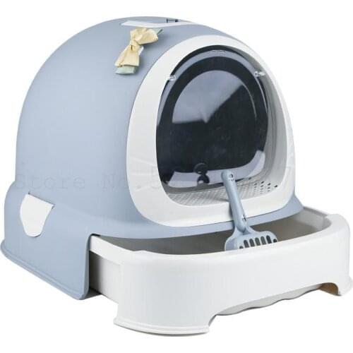 Cat Litter Basin Fully Enclosed Cat Toilet Drawer Cat Sand Table Deodorant Large Potty Anti-splashing Cat Pot