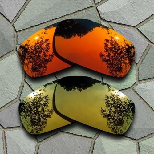 Red Orange&Yellow Golden Sunglasses Polarized Replacement Lenses for Oakley X Squared