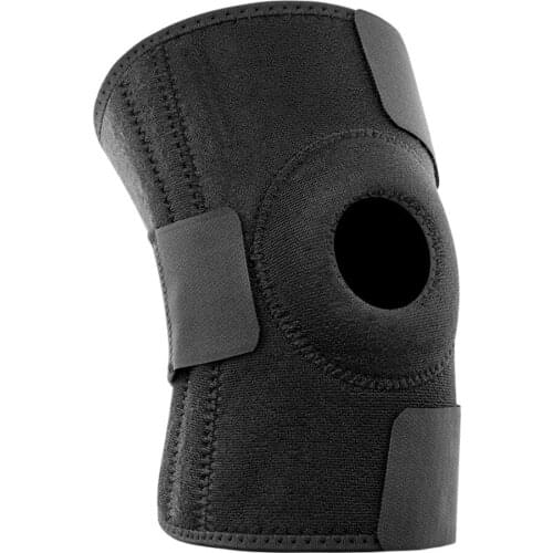 Adjustable Fitness Kneepad Sports Safety Knee Brace Support Black Knee Pad Protector Band for Knee Brace Basketball Sports