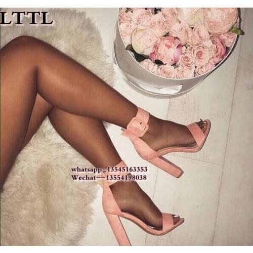Women sandals Plus size 34-42 buckle strap summer shoes woman fashion Thick high heels Gladiator sandals women Sandals