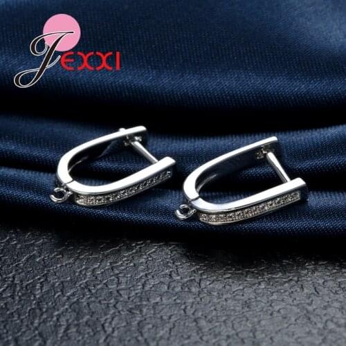 Romantic Sweet Crystal Earrings 925 Sterling Silver Earrings Accessories White Bridal Wedding Ceremony Jewels