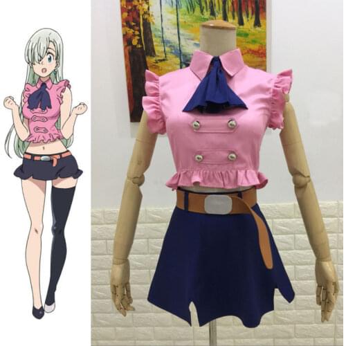The Seven Deadly Sins Elizabeth Liones Cosplay Costume Japanese Anime Nanatsu No Taizai Uniform Suit Outfit Clothes