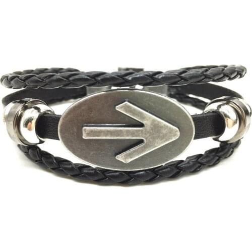 Arrow Punk Handmade Wide Men Leather Bracelets Women Vintage Bangle Male Homme Jewelry Accessories