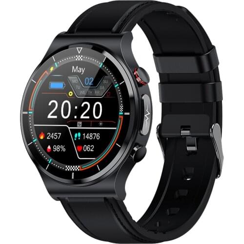 360*360 High Resolution Wireless Charging ECG Smart Watch Men Body Temperature Blood Oxygen Pressure Smartwatch IP68 Waterproof