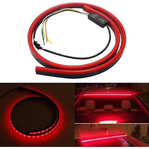 Car Rear LED Strip Lights Interior Parts Trailer Lamp Rear Tail With Brake DRL Daytime Running Turn Signal Lamps 12V LED Bar RED