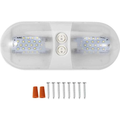 LED Ceiling Light Oval Ceiling Light 12V 800lm Dome Roof Light LED Oval Ceiling Lamp for Car RV Trailer Camper Boat Car Dome