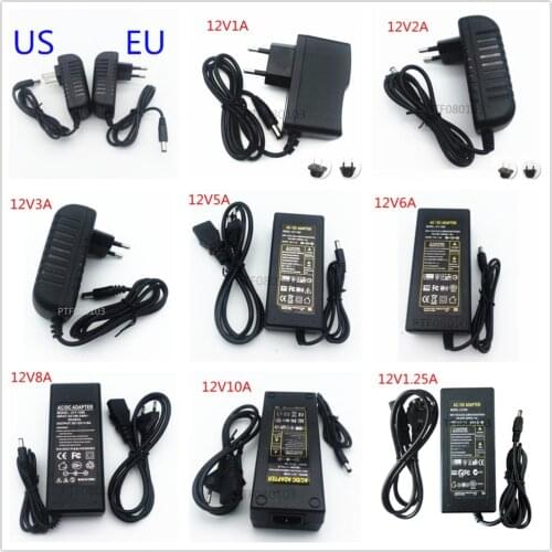 AC 100V-240V to DC 12 V 1A 2A 3A 5A 6A 8A lighting transformers Power Supply 12 volt Adapter Converter Charger led strip driver