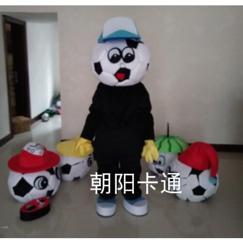 High Quality Football Mascot Costume for Adult Soccer Mascot Party Halloween Fancy Dress Carnival Purim Foot Ball Cosplay Suits