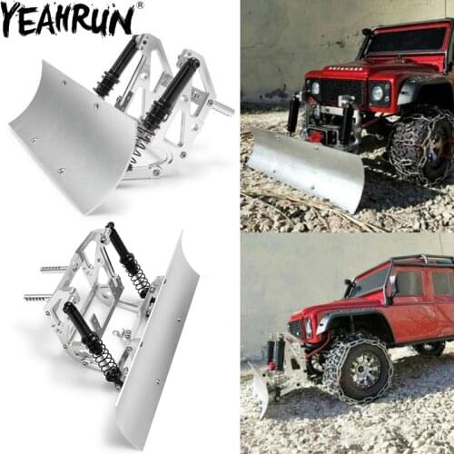 YEAHRUN RC Car Snow Shovel Servo Snow Sweeping Tools for 1/10 RC Crawler Axial SCX10 90046 90047 90028 90027 TRX4
