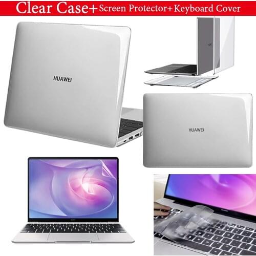 Laptop Hard Case For Huawei MateBook 13/14/D14/D15 //X Pro 13.9/X 2020 /MagicBook 14/15/Pro 16.1 Keyboard Cover+Screen Protector