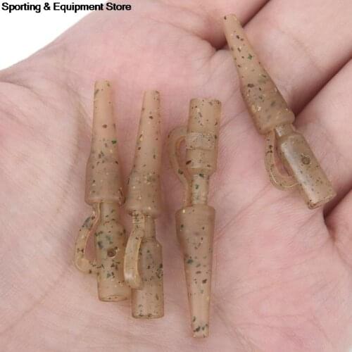 10sets Safety Lead Clips Set Clips Swivel Snap Connector Carp Fishing Equipment Tackle Accessories Tail Rubber Tube Pesca HOT