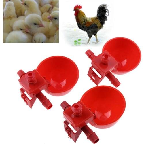 10pcs Automatic Bird Coop Feed Poultry Water Cups Chicken Fowl Drinker Chicken Bird Water Drinker Waterer Poultry In Stock