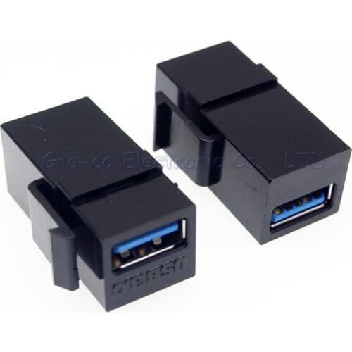10pcs/lot USB 3.0 Female to Female Adapter USB panel module High speed charging data transfer adapter