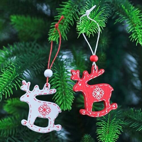 12pcs Wooden Christmas Tree Shape Cutouts Crafts Natural Wood Hanging Ornaments With Twines For Christmas Home Party Decoration