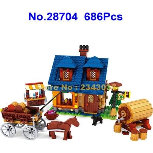 Ausini 28704 686pcs Urban Farm Wine House Building Block 3 Toy