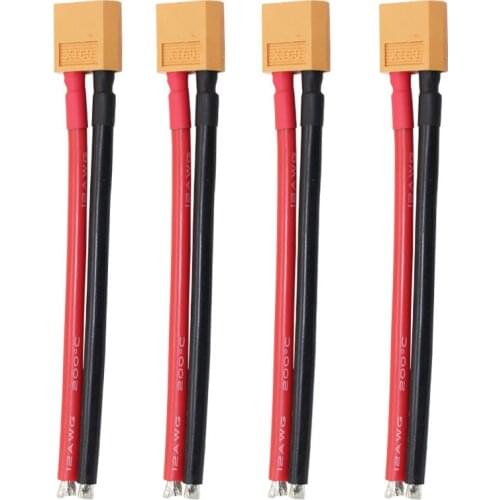 50 Pcs /Lot XT60 male Connector in 12AWG Soft Silicone Wire Cable for RC Lipo Battery