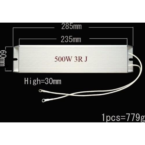 500W 3 ohm 3R ohm 100% original brand new Aluminum Housed Wire Wound Resistance Braking Resistor +/- 5% (1pcs)