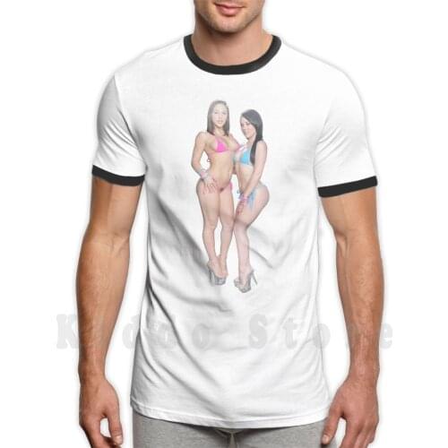 Abella Danger Kristina Rose Sexy Bikini Babes T Shirt Diy Big Size 100% Cotton Abella Danger Kristina Rose Big Beautiful Boobs