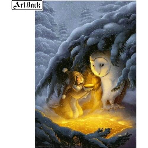 ARTBACK NEW 5d diy diamond painting sexy woman icon for decoration painted square drill 3d round diamond embroidery owl