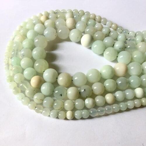 Natural Green Opal Beads 6mm 8mm 10mm 12mm Gem Stone Beads,Chrysoprase Opal Beads 1full strand 15.5"