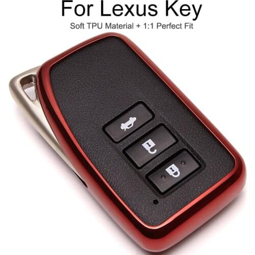 6 Colors TPU Car Key Cover Case For Lexus LX570 LX470 CT200H IS250 NX RX330 IS 250 300H GS300 ES GS RX 350 IS200 Key Chain Ring