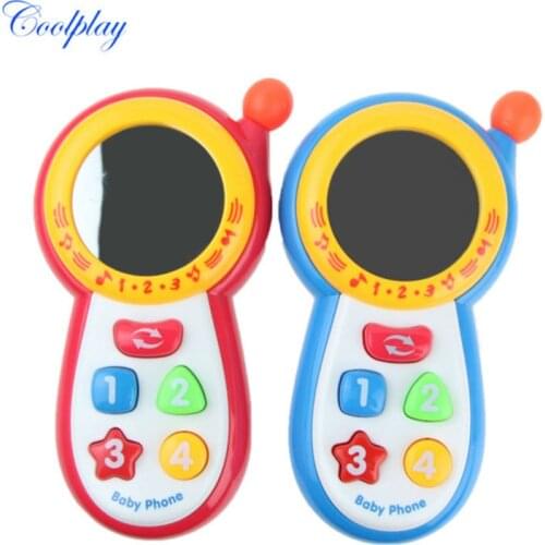 Children Mirror Cartoon Smart Phone Toy with Music Sound Electronic Mobile Phone Cellphone Early Education Musical Toys Gifts