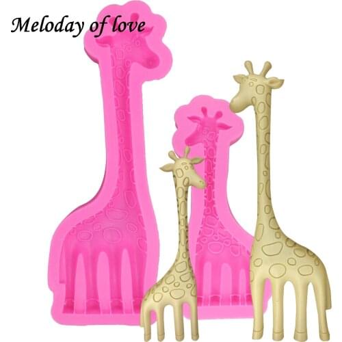 DIY Animal giraffe Silicone Mold Fondant Chocolate Cake Decorating Tools Silicone form Resin Sugar Craft Molds T1343