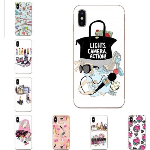 For Xiaomi Mi note 9 10 mi10 mi9 mi8 pro lite SE Mi A1 A2 A3 CC9 CC9E 9T Soft TPU Capa Makeup Perfume Lipstick Make Up