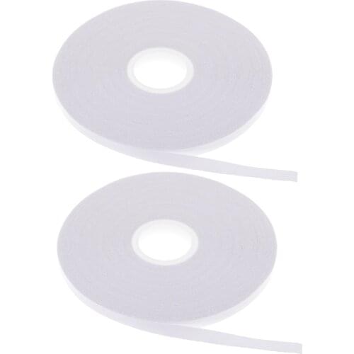 2Pcs Double Sided Adhesive Tape White For DIY Fabric Sewing 21.8 Yards, 6mm